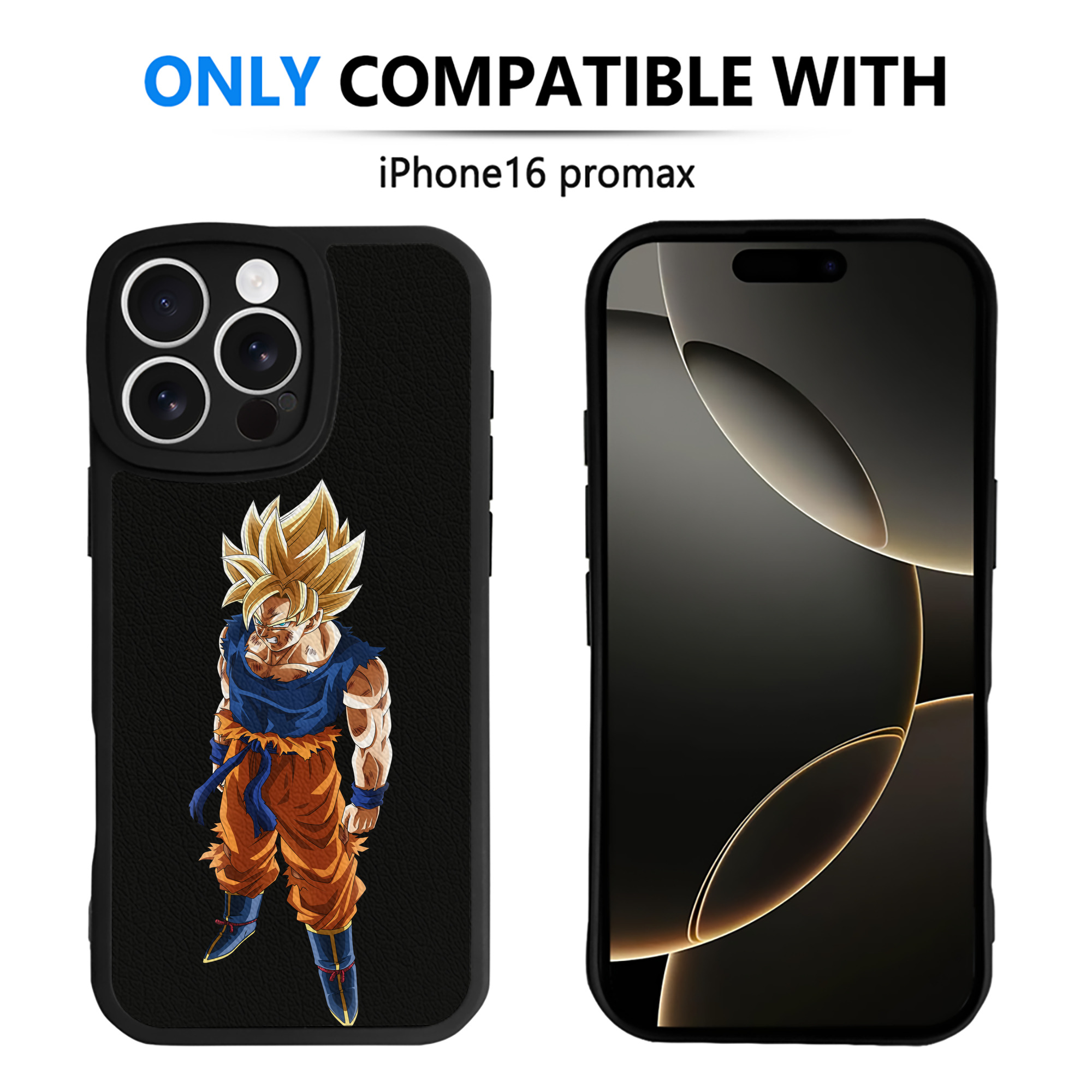 （画像用） ドラゴンボール 孫悟空（そん ごくう）Son Goku カカロット DRAGON BALL Kakarotto 【iPhone 16シリーズ対応】シリコンスマホケース（レザー調） 材質：シリコン